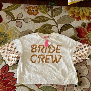 Bride Crew Sequined Top